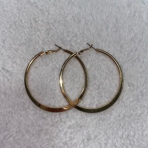 Gold hoop earring
